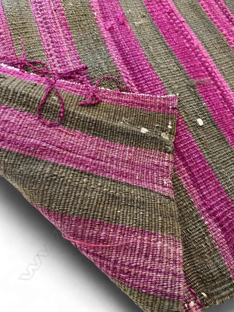 Sofreh/bag back - plain weave, - indigo stripes. 53 x 88cm Image 1++